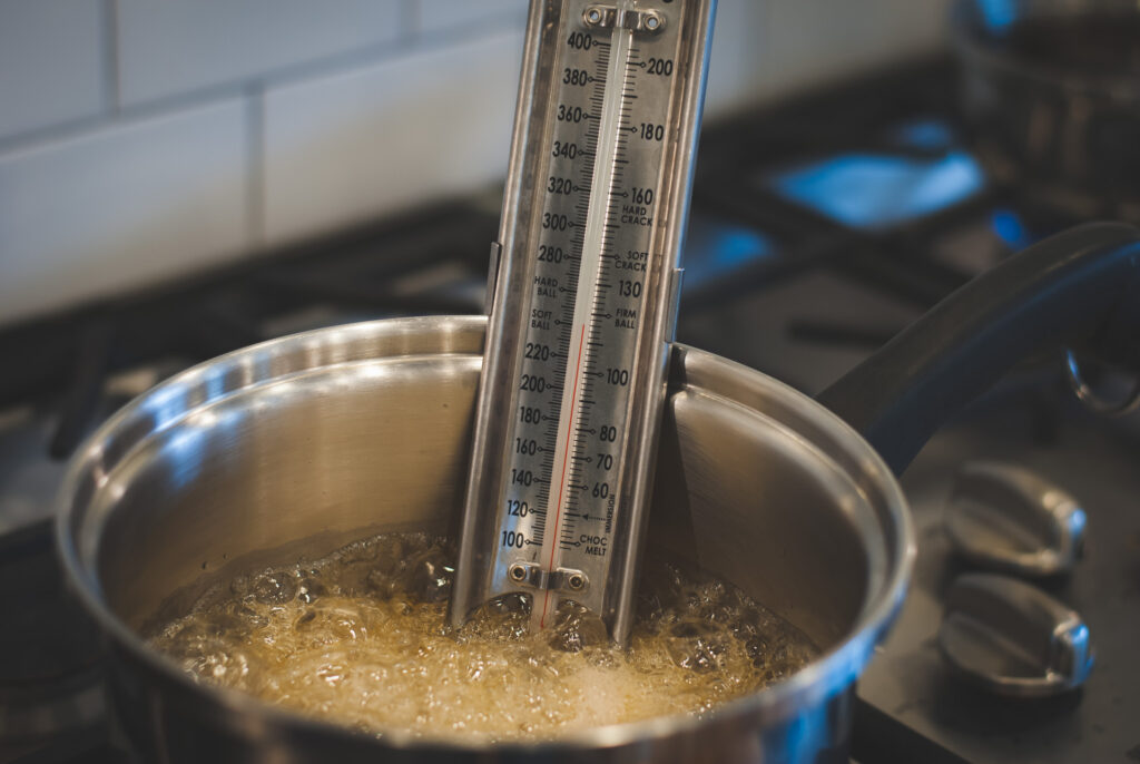 Candy Thermometer reaching "soft ball" stage or 242° F 