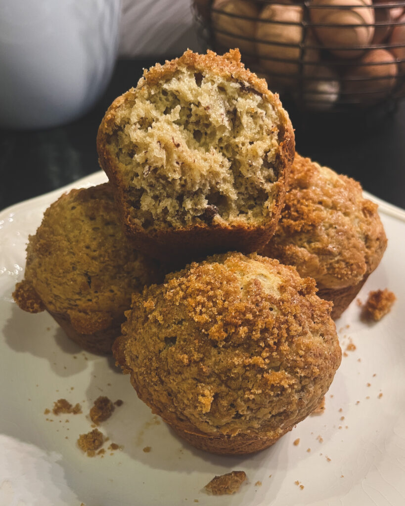 Sourdough discard banana nut muffins 