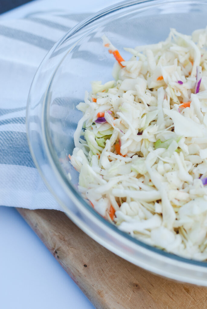 Coleslaw with apple cider vinegar 