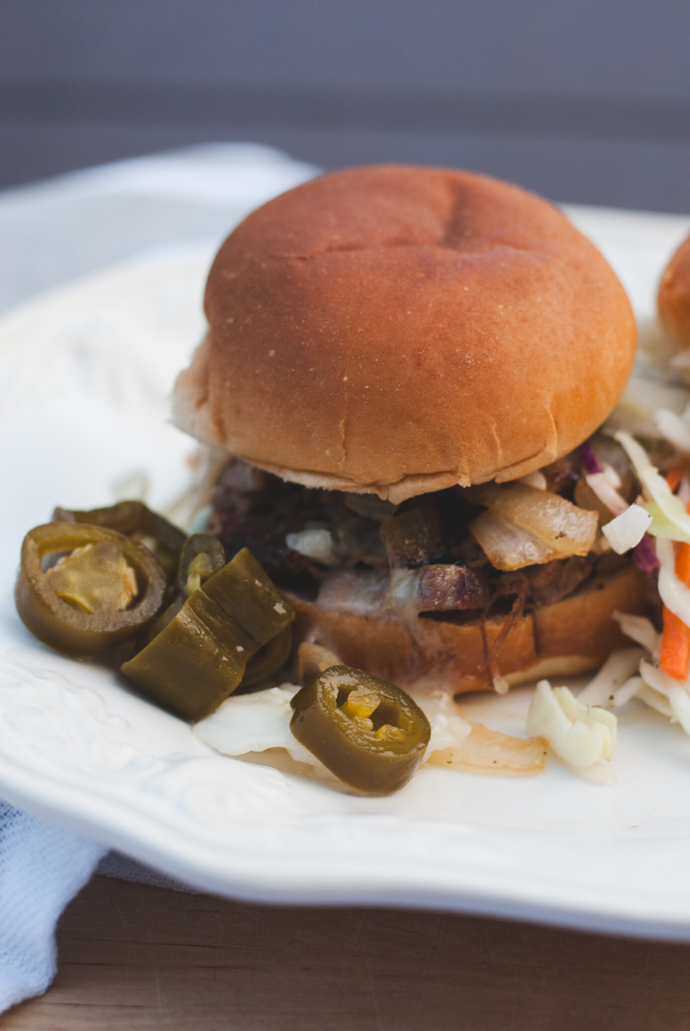 Leftover Brisket Sandwich with Slaw - The Little Modern Farm