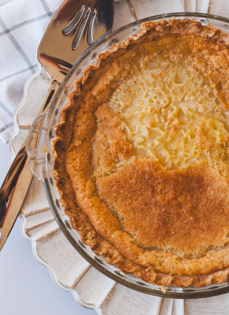 Old Fashioned Southern Style Chess Pie