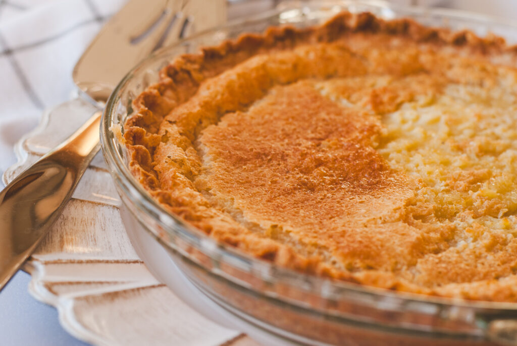 Chess pie in pie plate 