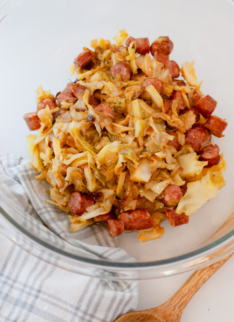Baked Cabbage and Sausage
