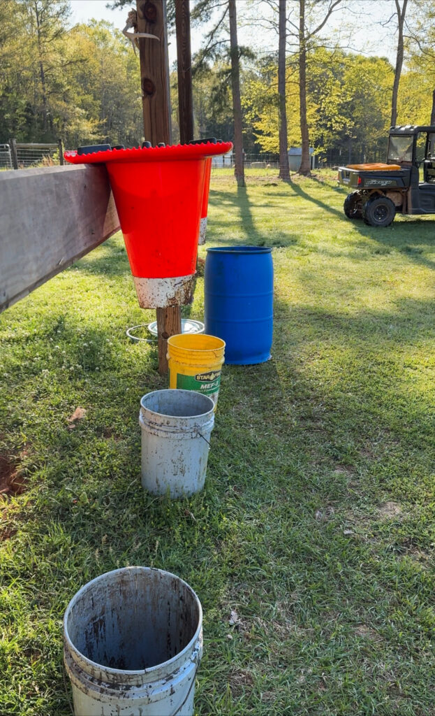 Hazard cones on a board 