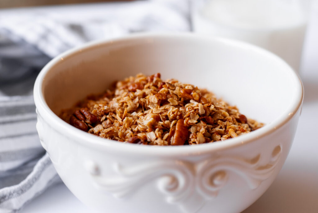 cereal recipe in a breakfast bowl 