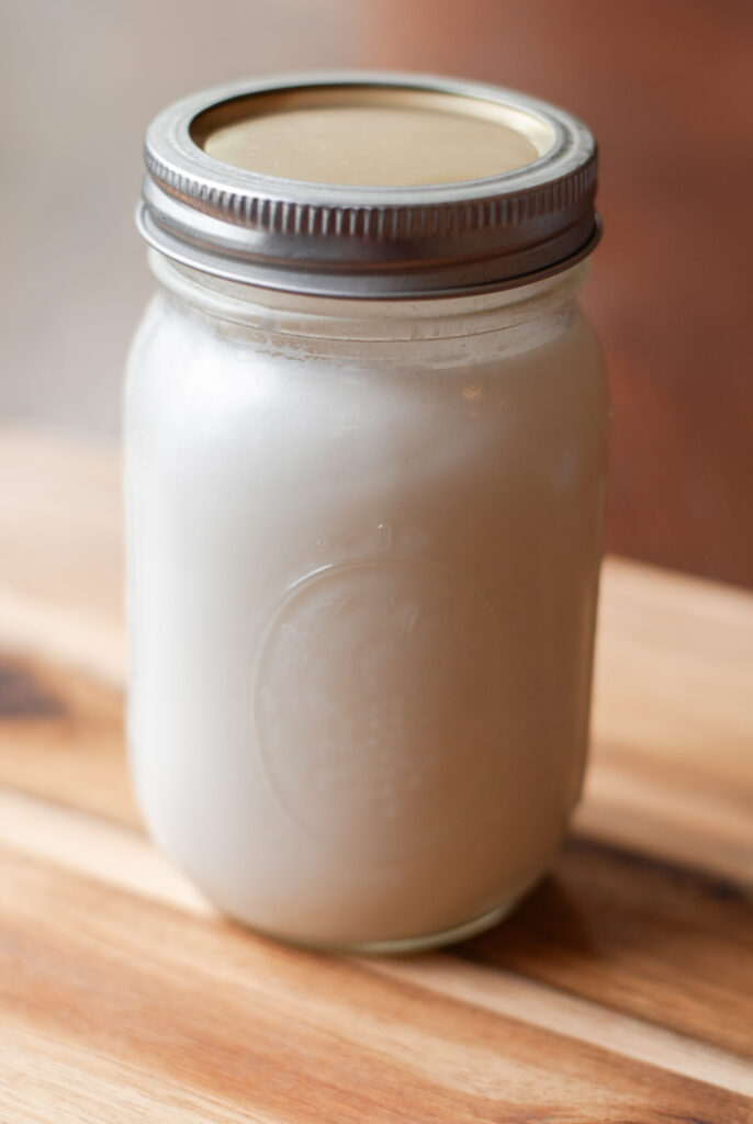 glass mason jar of lotion 