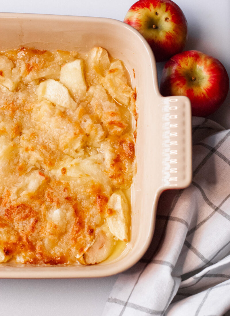 Old-Fashioned Baked Apple Cheese Casserole Recipe 